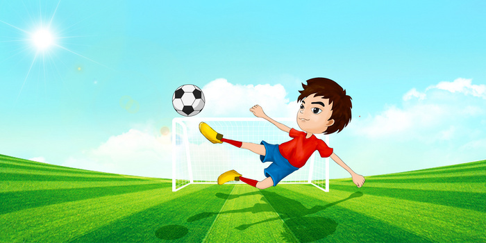 足球漫画简单儿童图片