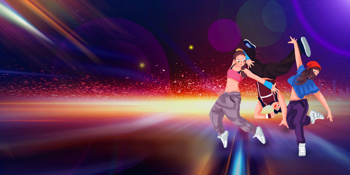 时尚创意炫酷街舞大气背景