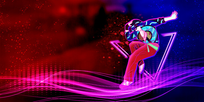 创意时尚炫酷大气街舞背景