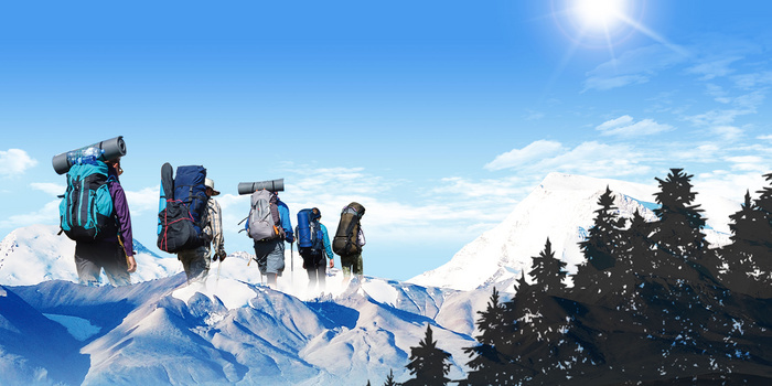 户外运动登山背景素材