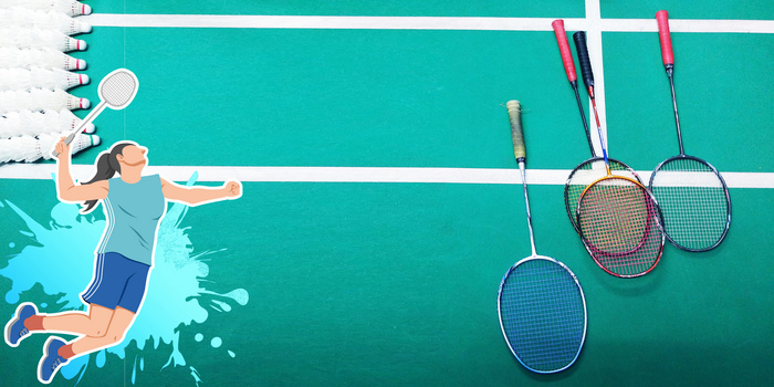 羽毛球体育运动摄影合成背景