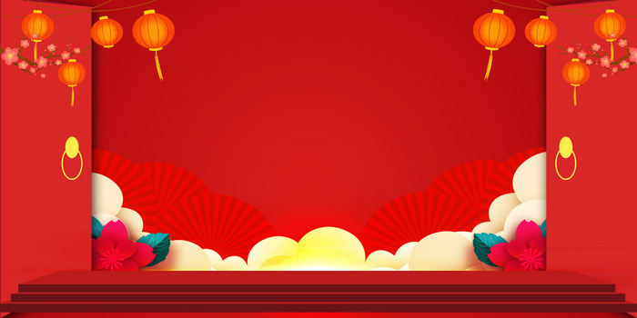 新年复工新年开业开门红喜庆背景