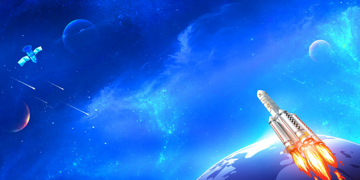 中国航天日中国航天宇宙火箭天空探索背景