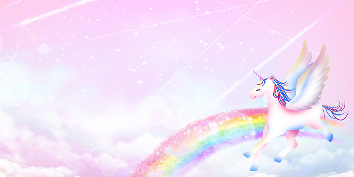 简约梦幻独角兽背景图