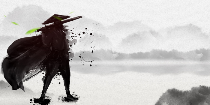 4724 x 2362格式: psd中国风卷轴展开山水画大侠水墨背景jpgpsd像素