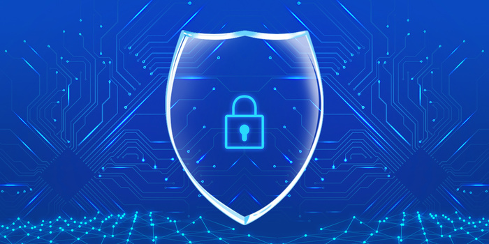 蓝色国家网络安全宣传周网盾背景