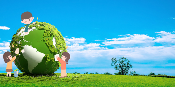 简约清洁地球世界清洁地球日创意背景