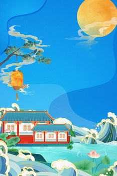 蓝色古风背景图片大全 蓝色古风背景素材下载 熊猫办公