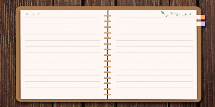 桌面摊开书本笔记本翻页合成背景