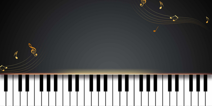 简约钢琴音乐会创意背景
