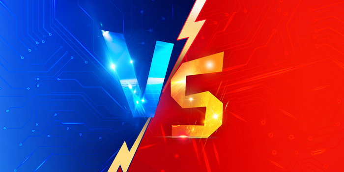 创意简约vs红蓝对决背景