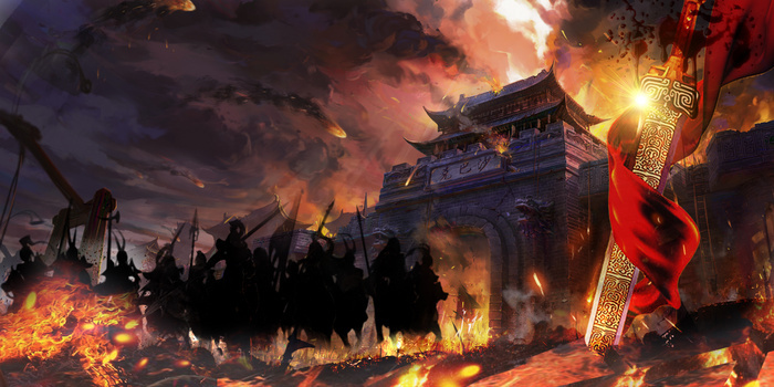 大气战场竞争合成对决背景