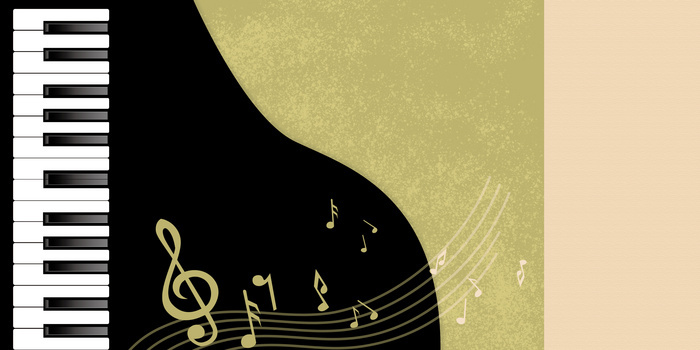 简约钢琴音乐会创意拼色背景