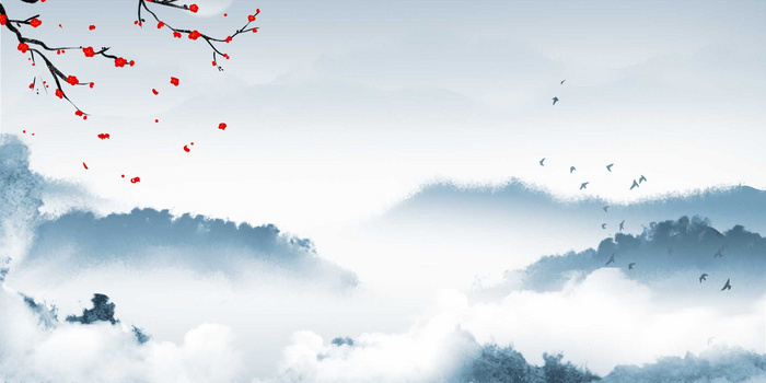 山水抽象水墨写意背景