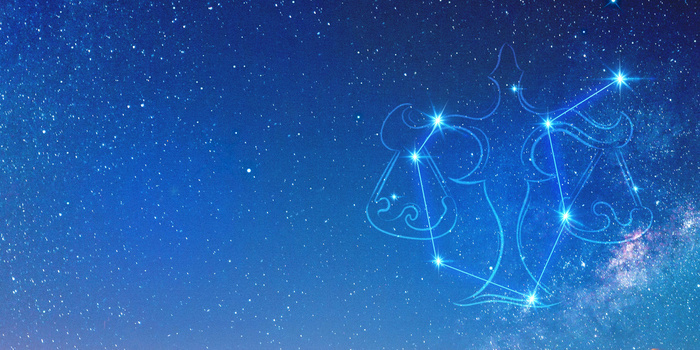摄影合成唯美星空天秤座星座系列背景