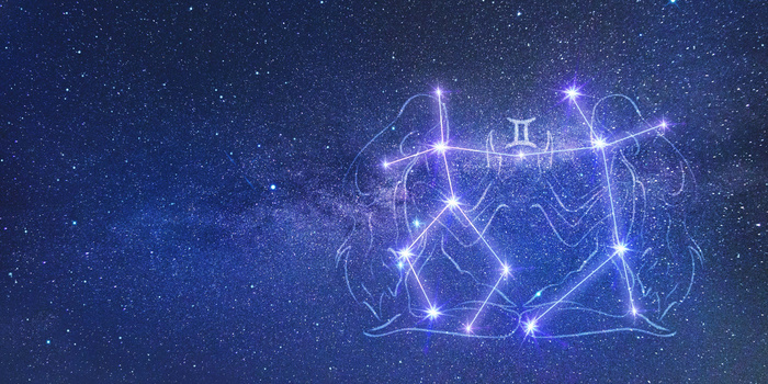 摄影合成唯美星空双子座星座系列背景