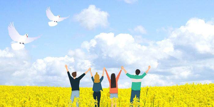 简约阳光活力成人礼背景