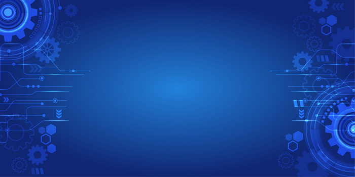 蓝色简约风精密科技齿轮背景