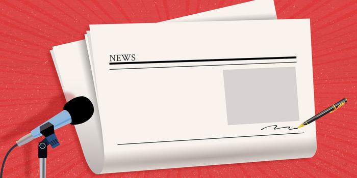 新闻采访报纸风新闻通知背景