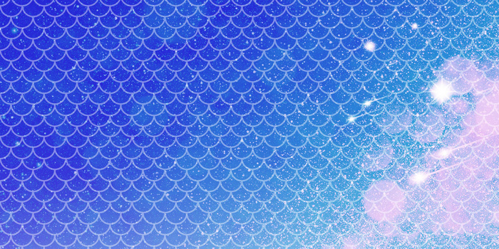 蓝色梦幻渐变星空鱼鳞背景