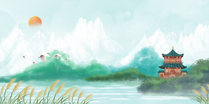 水彩风景背景图片大全 水彩风景背景素材下载 熊猫办公