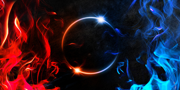 红蓝对抗火焰光效电竞对决背景