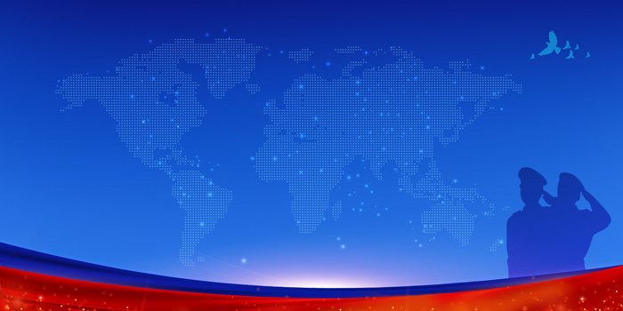 简约大气警察蓝色背景