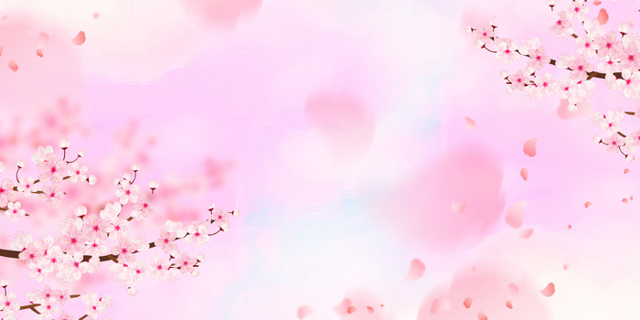 唯美樱花合成创意背景