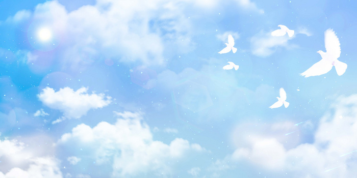 蓝色梦幻天空背景背景图片素材免费下载_熊猫办公