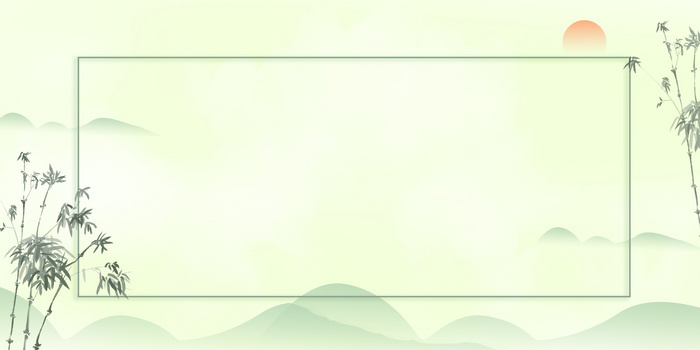 简约古风国潮建筑山水写意背景