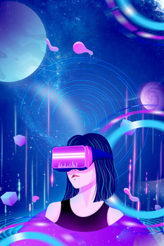 jpg炫彩赛博vr创意合成背景jpgpsd像素:2362 x 3543格式: psd世界