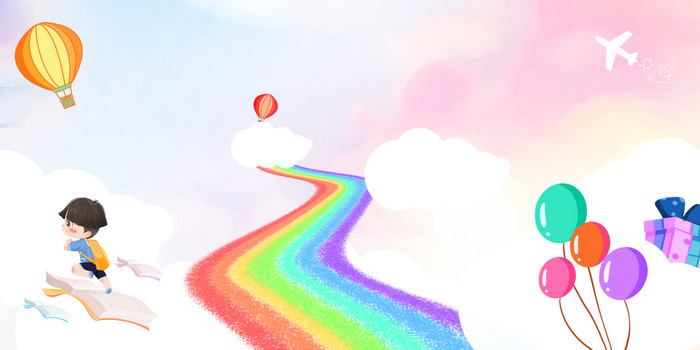 简约童趣成长记录背景图