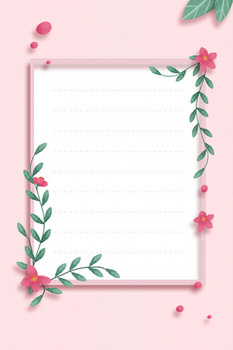 小清新花卉质感底纹信纸背景