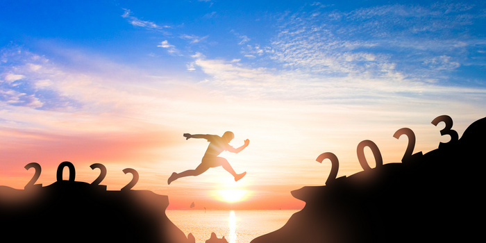 跨越跨年2023新年商务简约背景