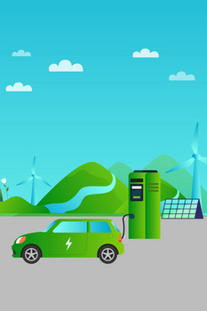 智能新能源汽车充电背景