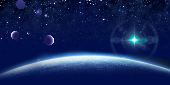 宇宙星球科技感背景