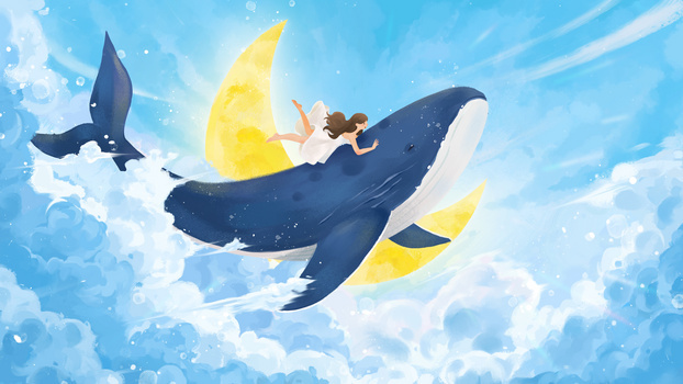 鲸鱼座 少女图片