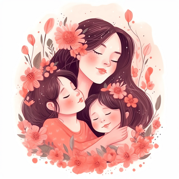 抱孩子头像图片