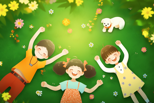 卡通开心背景图片大全_卡通开心背景素材下载_熊猫办公