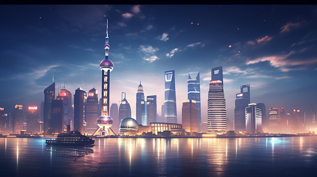 上海外滩东方明珠概念图片