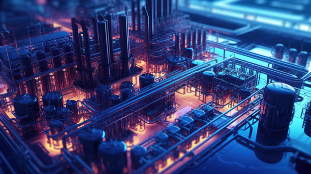 智能化科技感化工厂