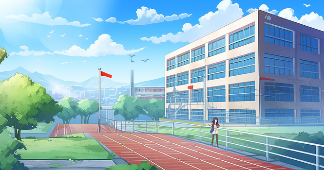 学校教学楼背景图片大全_学校教学楼背景素材下载_熊猫办公