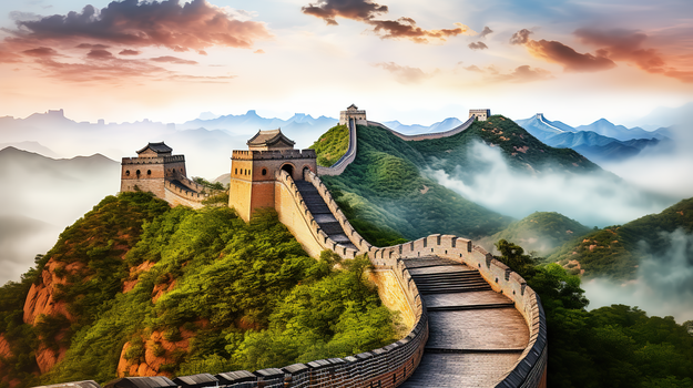 背景banner像素:2912 x 1632格式: jpgjpg气势磅礴的万里长城风景图