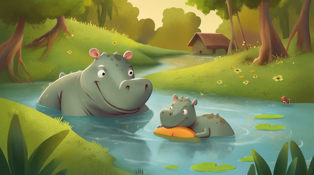 卡通河水背景图片大全_卡通河水背景素材下载_熊猫办公