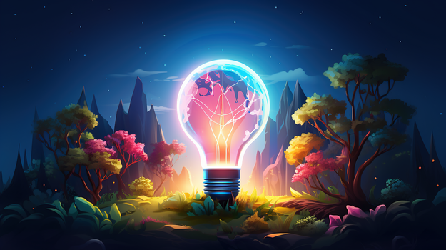 手绘插画jpgpsd像素:3543 x 5315格式: psd低碳节能灯泡关灯一小时