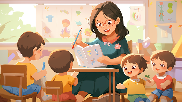 幼儿园老师背景图片大全_幼儿园老师背景素材下载_熊猫办公