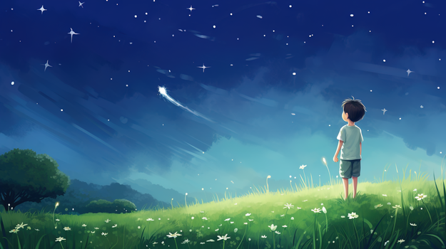 仰望夜空星空树林背景