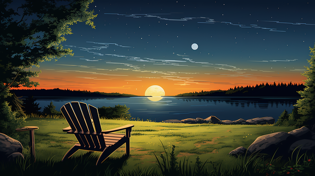 风景插画jpg像素:2912 x 1632格式: jpg蓝色夜晚中秋月亮卡通手绘插画