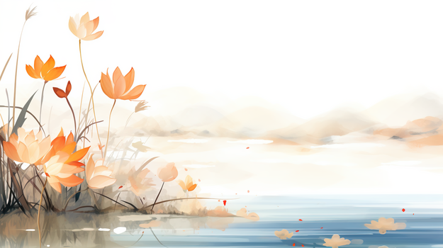 荷花水墨背景图片大全_荷花水墨背景素材下载_熊猫办公