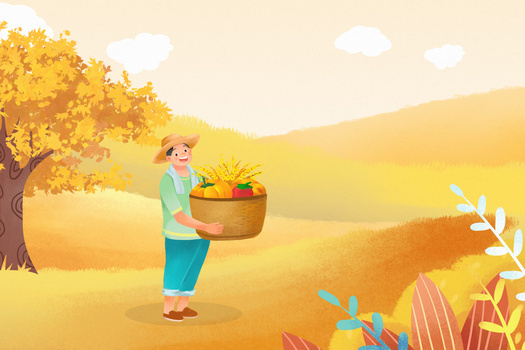 3000 x 2000格式: psd农民丰收节人物卡通果园插画jpgpsd像素:3000 x